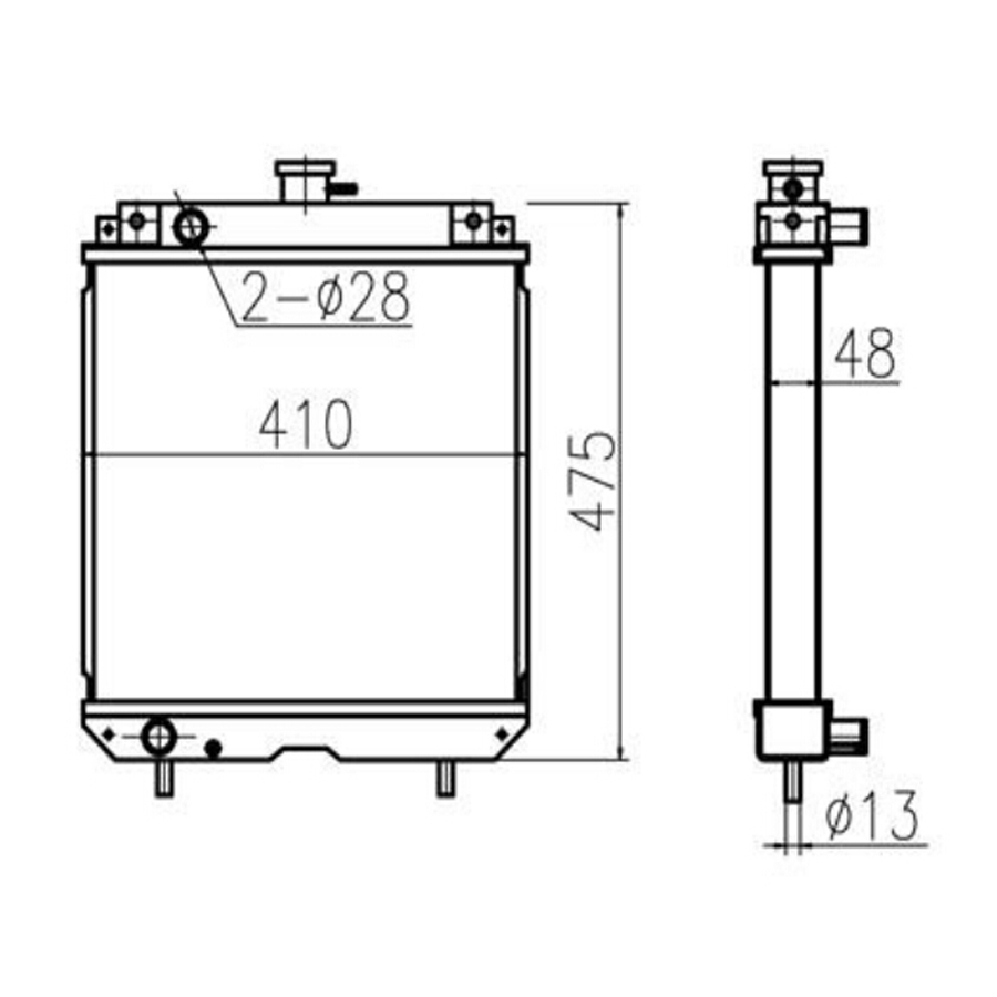 Kompatibel mit Kubota GT23 Water Tank Radiator Core ASS'Y