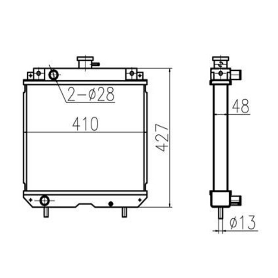 Kompatibel mit Kubota R1-211 Water Tank Radiator ASS'Y