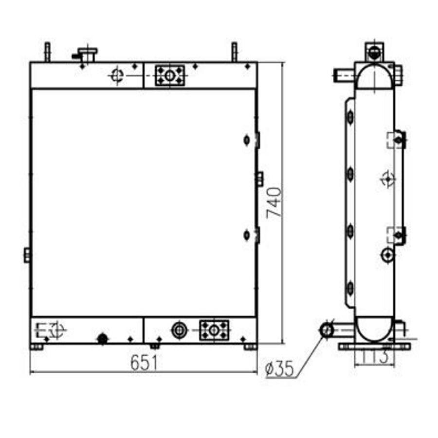 Kompatibel mit Lonking LG6085 Hydraulische ?lkühler