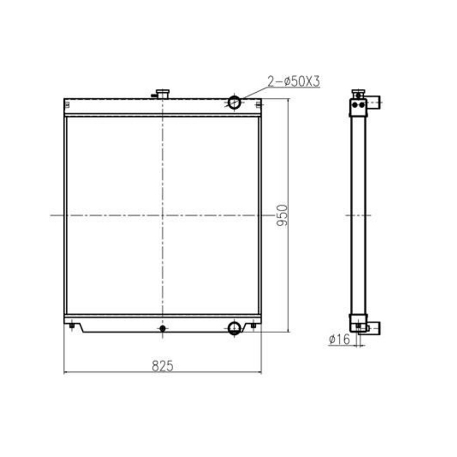 Kompatibel mit Sany Bagger SY235-8S SY235C-8 SY235C-9 SY305C-9H Wassertank Radiator Core ASS'Y SY235-8S,SY235C-8,SY235C-9,SY305C-9H