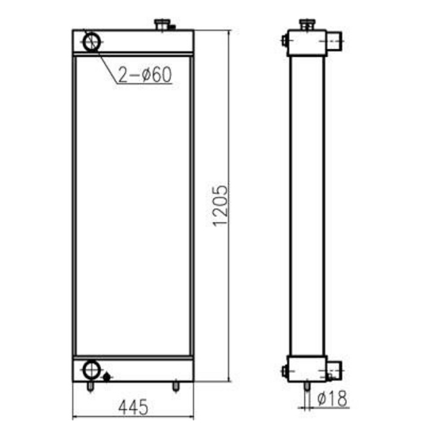 Kompatibel mit Sumitomo Bagger SH450-3 SH450-5 SH460HD-5 Water Tank Radiator Core ASS'Y SH450-3,SH450-5,SH460HD-5