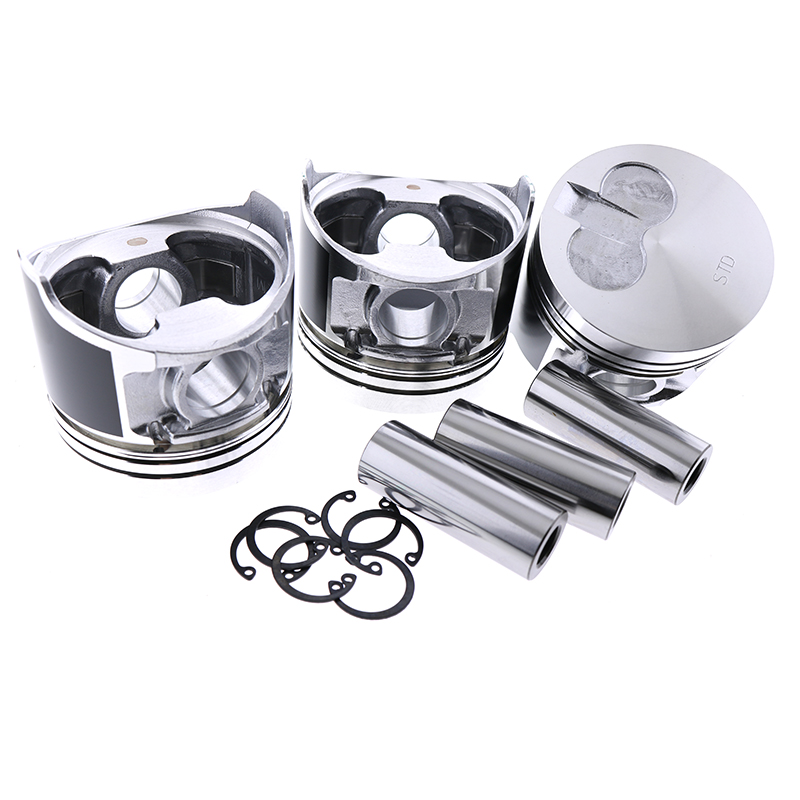 Kompatibel mit Yanmar Motor 3TNV76 Kolbensatz 3 Einheiten 1 Set enth?lt Kolbenpin Kolbensnap