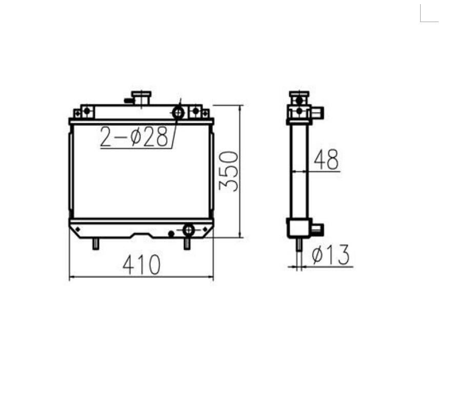Kompatibel mit Yanmar GP8 GP10 Water Tank Radiator Core ASS'Y 1192554-44510 11925444510 GP8,GP10