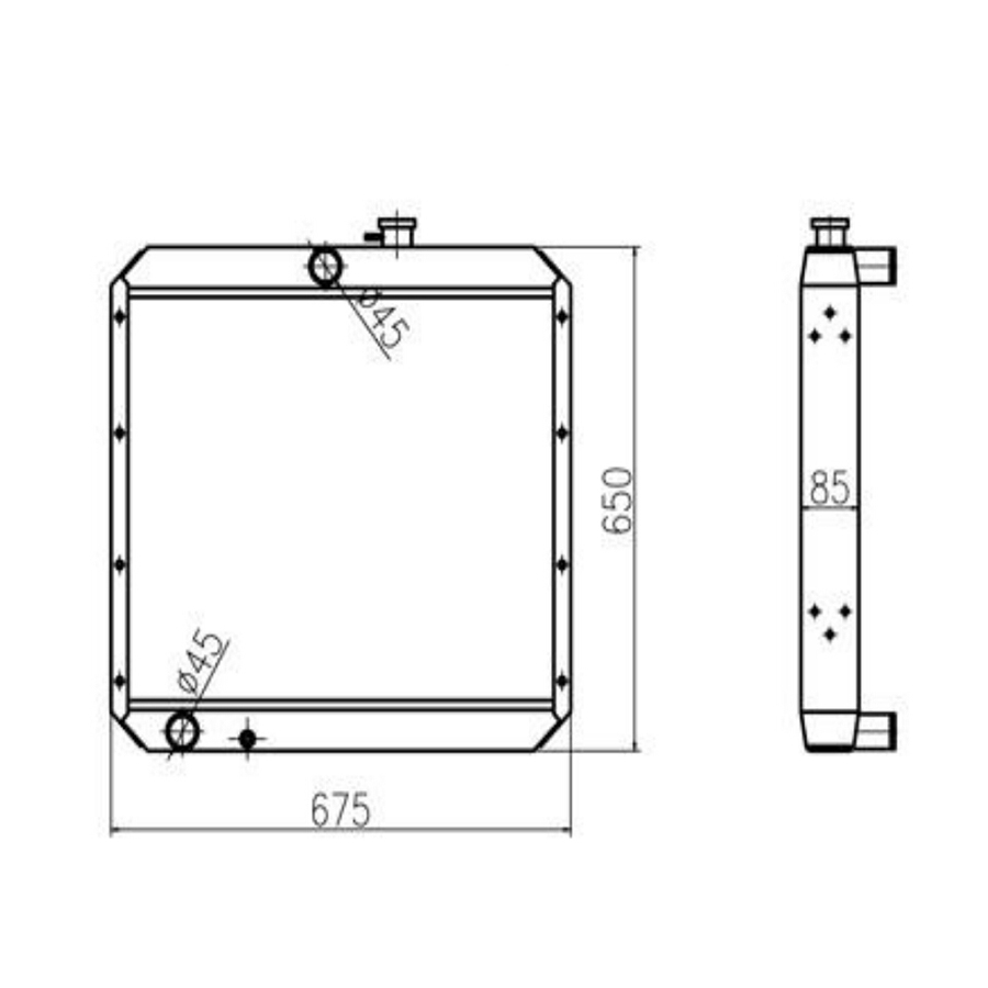 Kompatibel mit YUCHAI Bagger YC60-7 Wassertank Radiator Core ASS'Y
