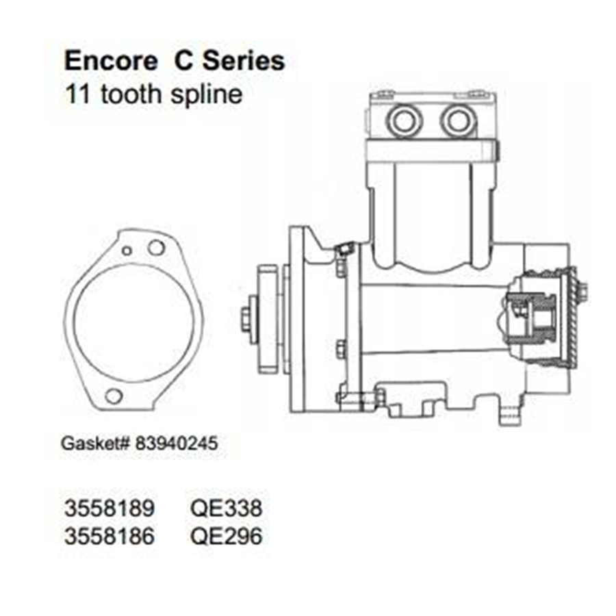 Kompatibel mit Cummins C Serie Motorbremse Kompressor 3417958 3558186 QE296-C