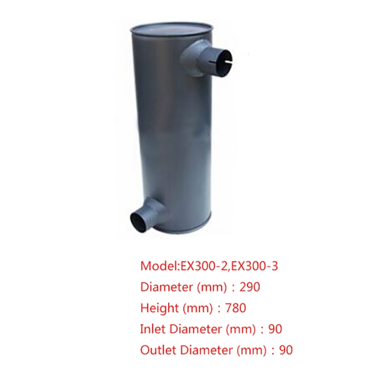 Kompatibel mit Hitachi Bagger EX300-2 EX300-3 Isuzu Motor 6SD1-TPD Muffler Silencer 4284449 EX300-3,EX300-2