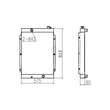 Kompatibel mit Hyundai Bagger R85-7 Water Tank Radiator Core ASS'Y Hyundai Bagger R85-7ModellHyundai Bagger R85-7