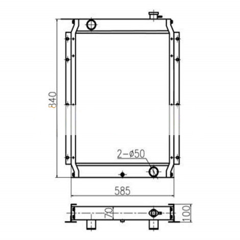 Kompatibel mit Kobelco Bagger SK120 Wassertank Radiator ASS'Y