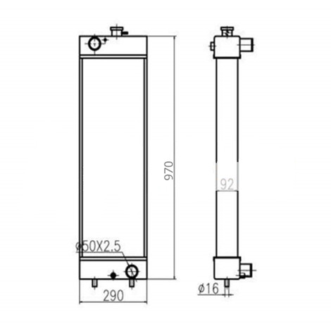 Kompatibel mit Kobelco Bagger SK130-8 Water Tank Radiator Core ASS'Y Kobelco Bagger SK130-8ModellKobelco Bagger SK130-8
