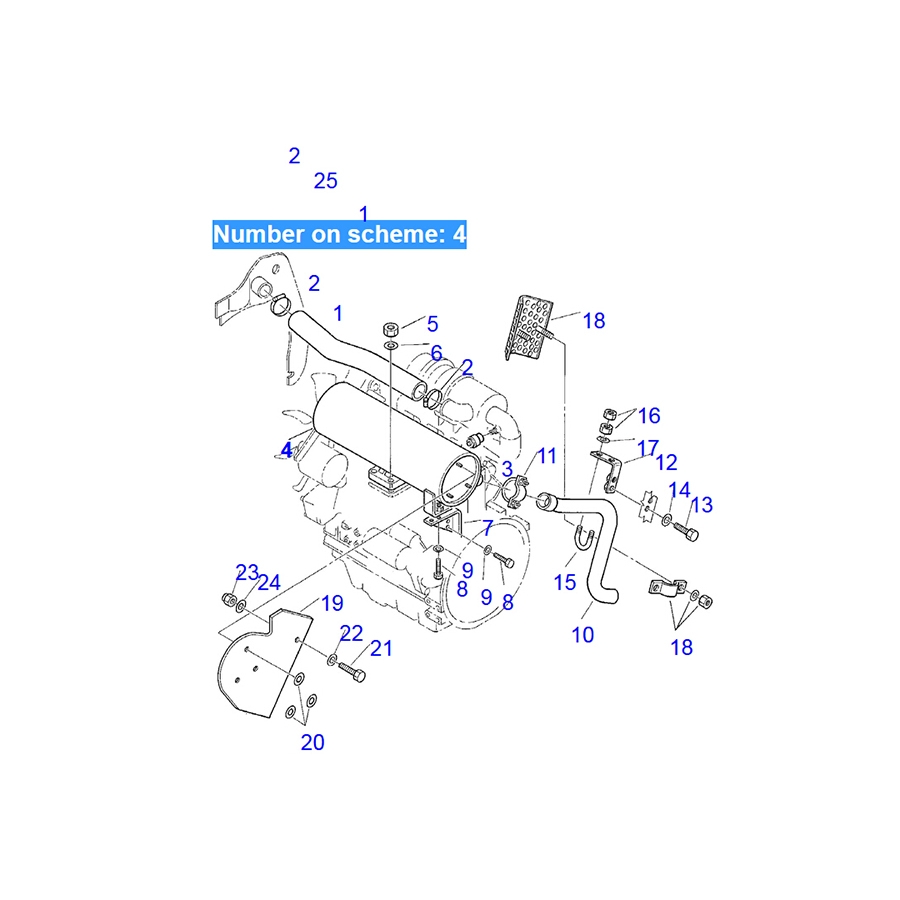 Kompatibel mit Komatsu Bagger PC45-1 Muffler Silencer 3F4503050 YMR001103 "3F4503050 PZF3F4503050 20T01R030601 PC40