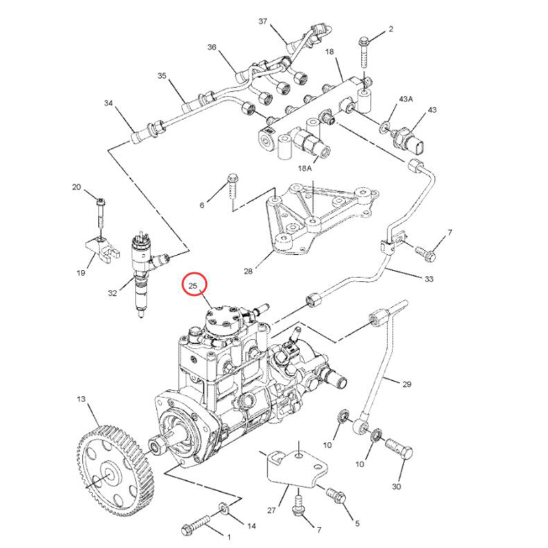 Passend für Caterpillar CAT Motor C4.4 C6.6 Bagger M313D M315D M315D2 M317D2 Backhoe Loader 450E 420E 430E - Kraftstoffeinspritzpumpe 324-0532 CA3240532 3240532 C4.4DE110E C4.4DE65E3 C4.4DE88E0 C4.4DE88E3 CB-44B, CB-54, CB-54B, CB-64, CP-44, CP-54, CP-54B
