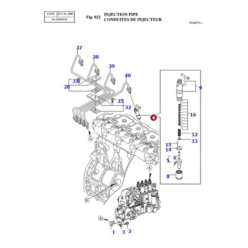 Entwickelt für Yanmar Industrial Engine 4TNE94 4TNE98 - Kraftstoffinjektoren 729902-53100 72990253100 YM729902-53100 YM72990253100 YM-729902-53100