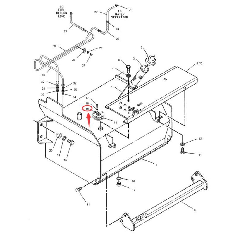 Kraftstoffstandgeber 3E-7128 für Caterpillar CAT 428B 416B Baggerlader 3054 Motor