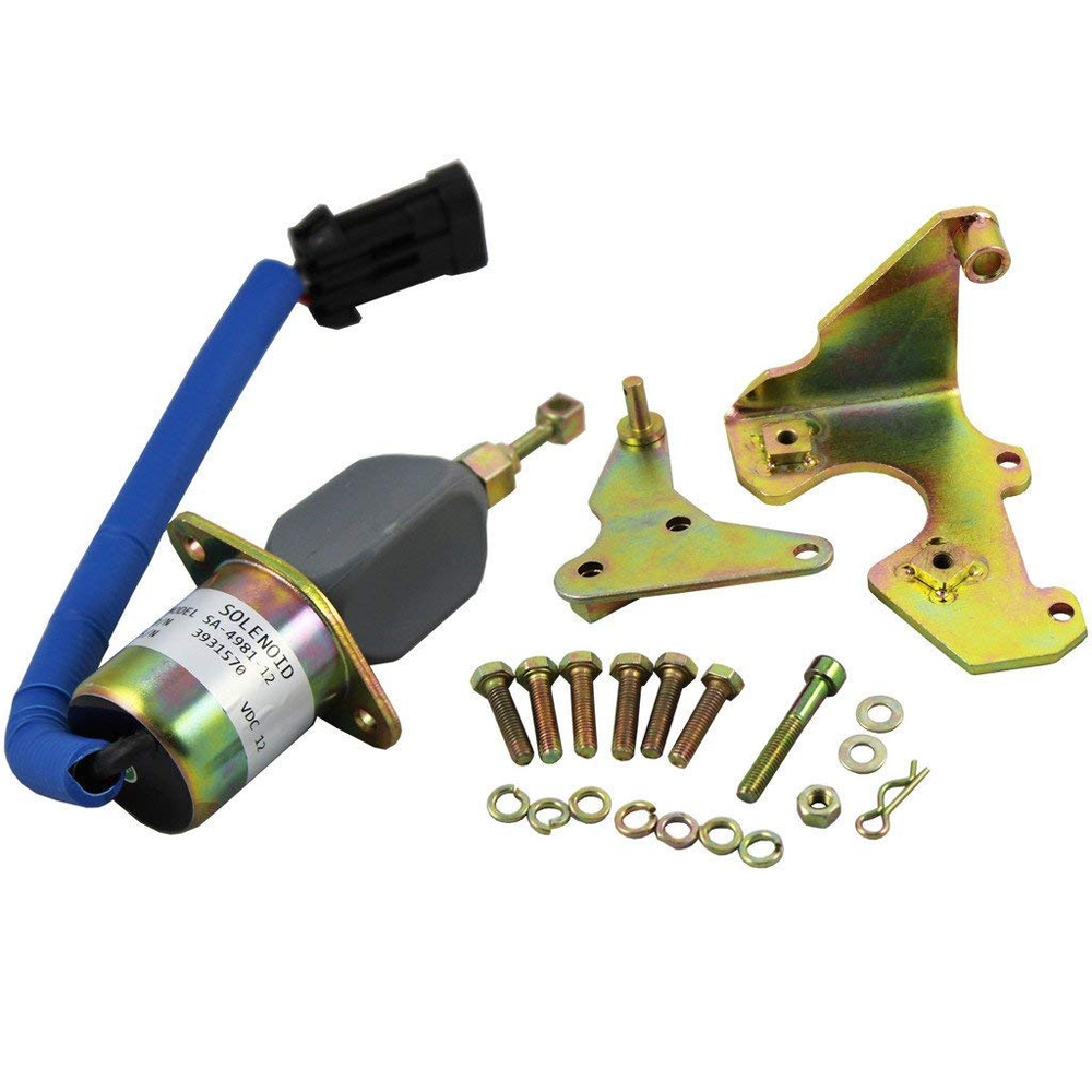 Speziell für 94-98 5.95 Dodge Diesel Cummins mit Halterung Kits 3931570 5016244AA - Kraftstoffabschaltung Solenoid 3800723 SA-4981-12 1050250