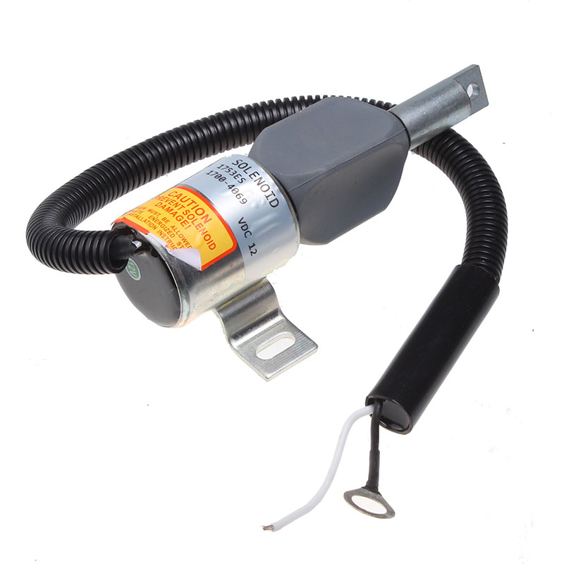 Isuzu 4JG1-TPA Mustang MTL20 Gehl CTL70 12V - Fuel Shut Off Solenoid 185208 Fit 185208 Application Isuzu 4JG1-TPA Engine (P/N 185187) Wird in Gehl CTL70 und Mustang MTL20 Trackloadern verwendet.