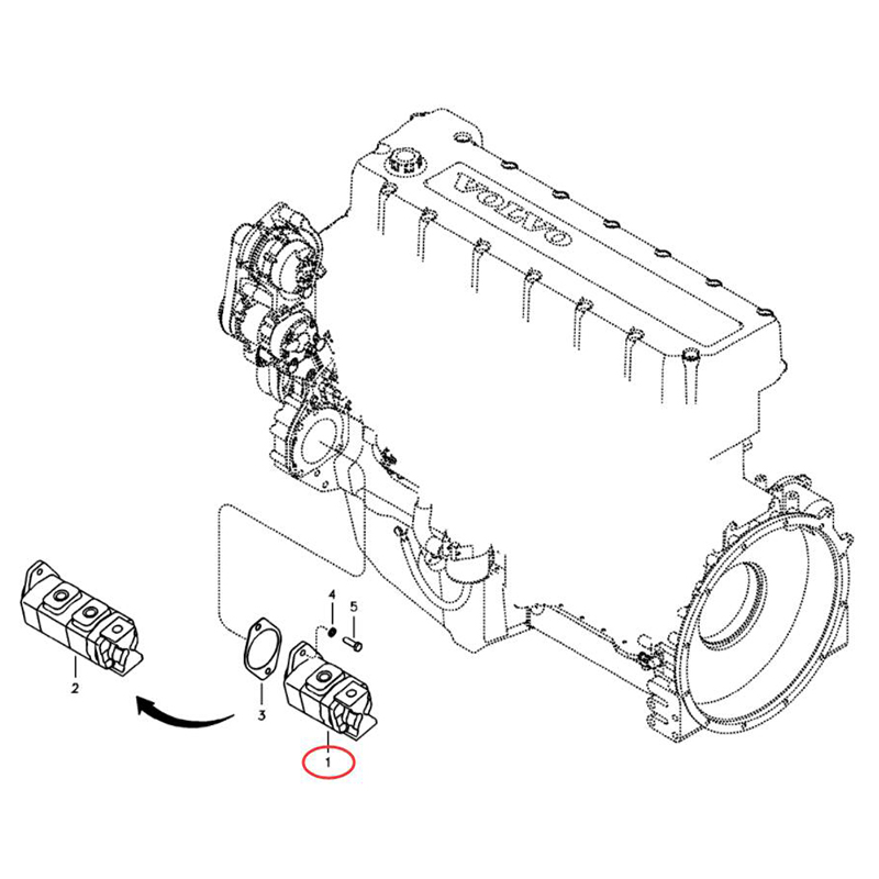 Funktioniert gut mit Volvo Bagger EC460B EC460C - Getriebepumpe 14561970 VOE14561970 VOE 14561970 EC460B, EC460C