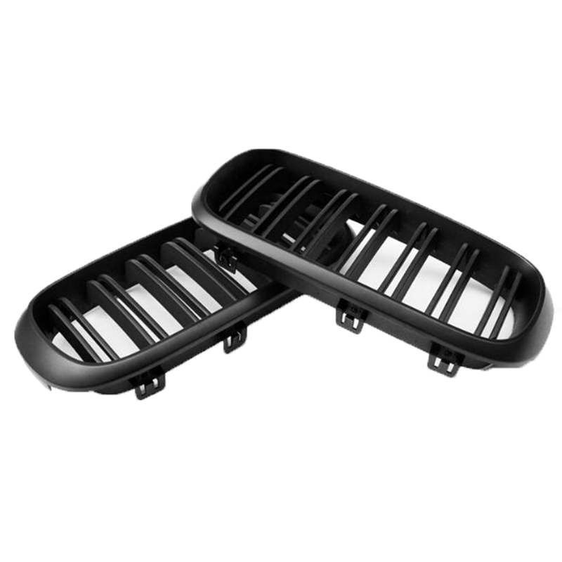 Perfekter Ersatz für BMW F15 F16 X5 X6 2014-2018 - Gloss Black Dual Slats Front Niere Grill Grille 51712334708 51712334708(L) 51712334710(R) F15, F16, X5, X6
