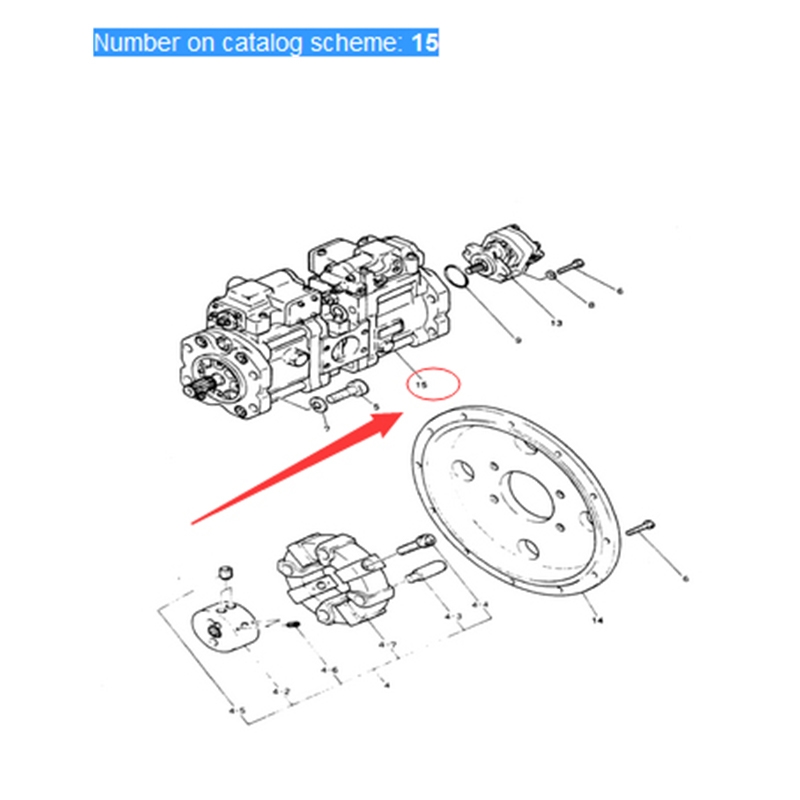 Funktioniert gut mit Kobelco SK120LC SK120 MD140C Bagger - Hydraulisch Hauptpumpe 2437U400F2 SK120LC,SK120,MD140C