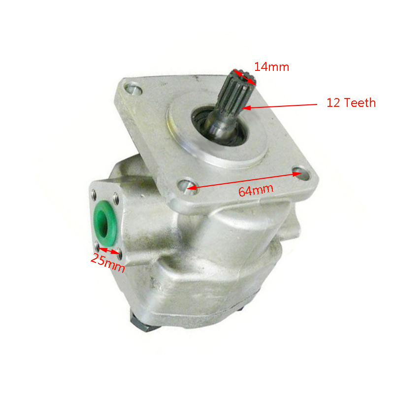 Funktioniert gut mit Mitsubishi Traktor D2350 D1650 D2350 ST2320 ST2340 - Hydraulische Pumpe 1996-2353-000 19962353000 KP0553ASS D2350, D1650, D2350, ST2320, ST2340, MT25