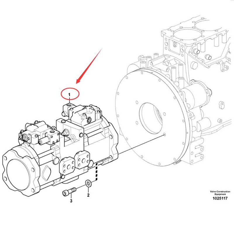 Funktioniert gut mit Volvo EC480D EC480DCL Bagger - Hydraulische Pumpe VOE14625693 VOE 14625693 EC480D, EC480DCL