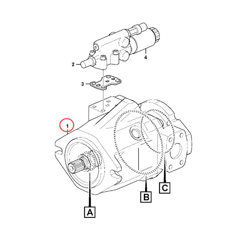 Hergestellt für Volvo A25G A30G A35G A40G A45G A45G A45GFS - Hydraulische Pumpe VOE17487751 17487751 VOE 17487751 A25G, A30G, A35G, A40G, A45G, A45GFS, A35C, A25C, A25C, A20C, A30C, A40E, PT125C, DD140B, DD24, EW50 VV, EW50, EC220D N, EC135B LC, EC170D L,