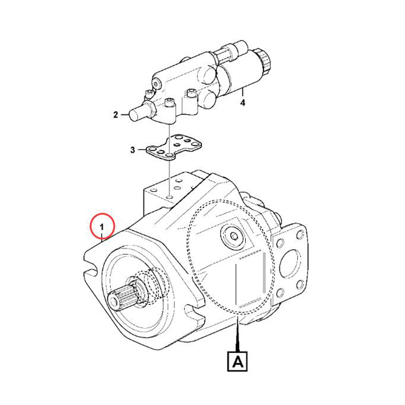 Engineered for Volvo Articulated Haulers A25G A30G A35G A40G A45G A45GFS - Hydraulische Pumpe VOE17487754 VOE 17487754 A25G, A30G, A35G, A40G, A45G, A45GFS