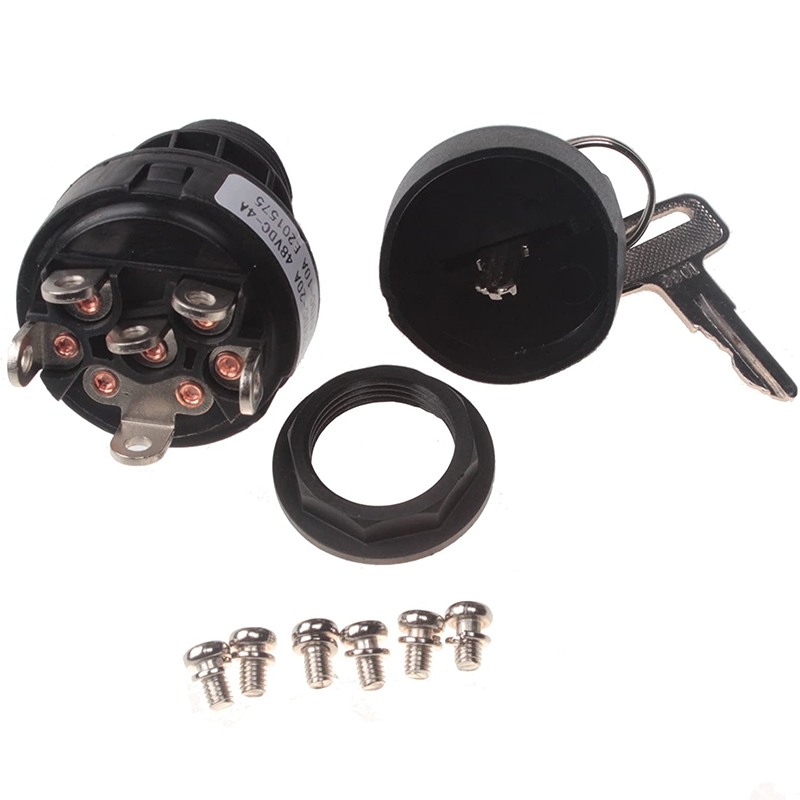 Direkter Ersatz für JLG 12VDC-20A 24VDC-10A 48VDC-4A E201575 - Zündschalter mit Tasten