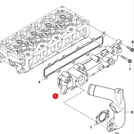 Hergestellt für Bobcat Loader S510 S590 T550 - Intake Manifold 7030368 7331982 S510, S530, S570, S590, T550, T590
