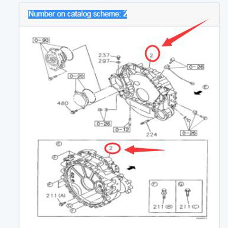 Perfekter Ersatz für Case Bagger CX210B CX225SR CX240B Motor 4HK1 - Isuzu Original Schwungrad Geh?use 87596003 CX210B,CX210BLR,CX210BNLC,CX225SR,CX240B,CX240BLR
