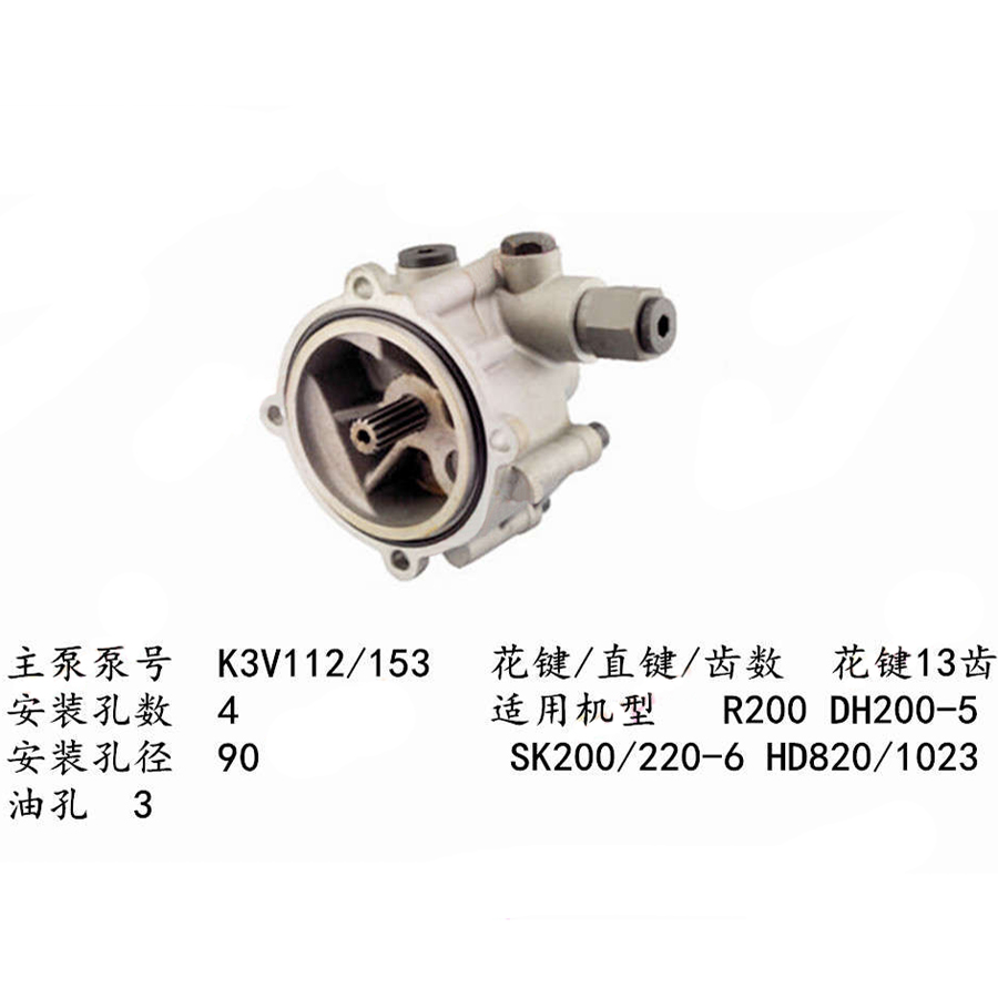 Kompatibel mit KATO Bagger HD820 Pilot Zahnradpumpe K3V153-90413