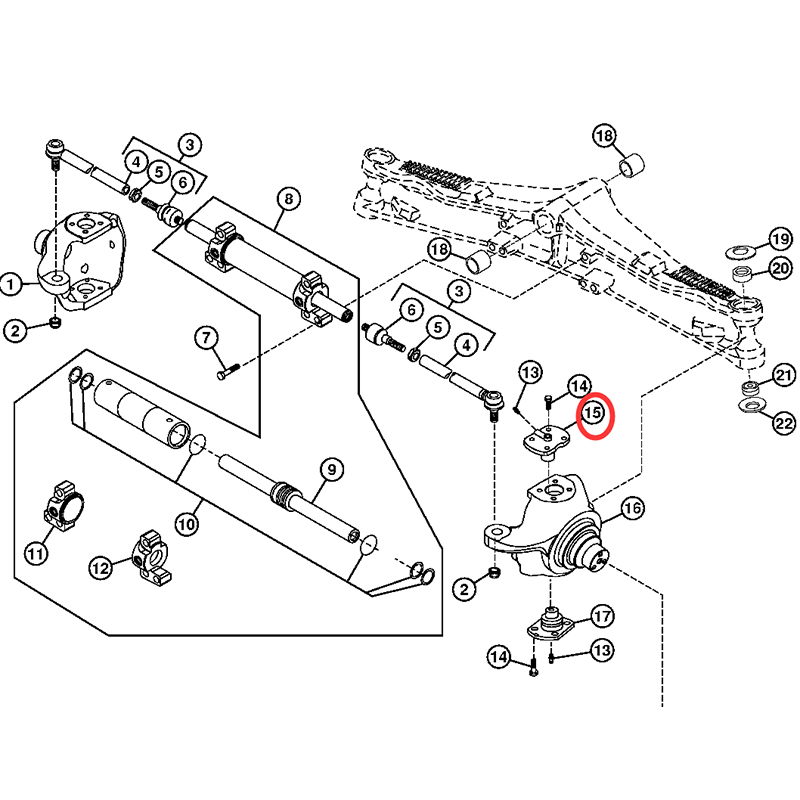 Optimiert für John Deere Traktor 5103 5105 5200 5210 5220 5225 5300 5303 5310 - King Pin RE57471 ER128904 T641768 S641768 A851204 8012103091002 6000103502 1000098254 852041244 0707110033 219000795 72702050 57013499 33741681 21000121AA 11988560 10905630 69