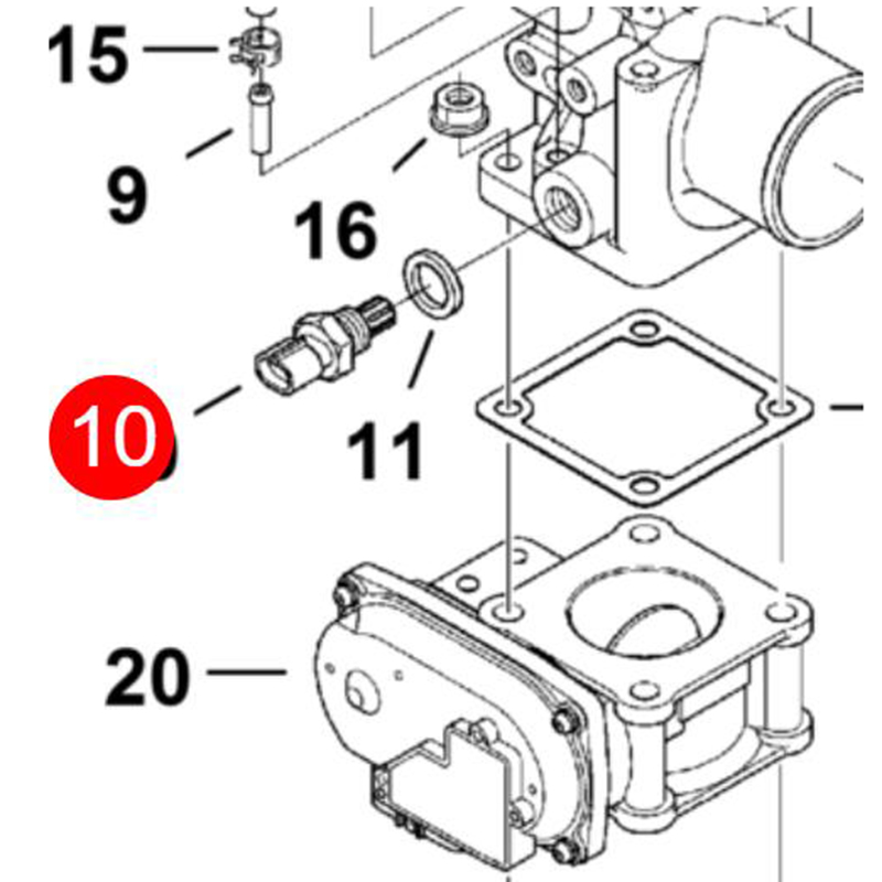 Speziell für Bobcat - Manifold Intake Temperatursensor 7024400 A770, S750, T750