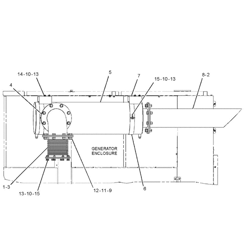 Geeignet für Caterpillar CAT Generator Set C27 - Muffler Silencer 295-8200 CA295-8200 2958200