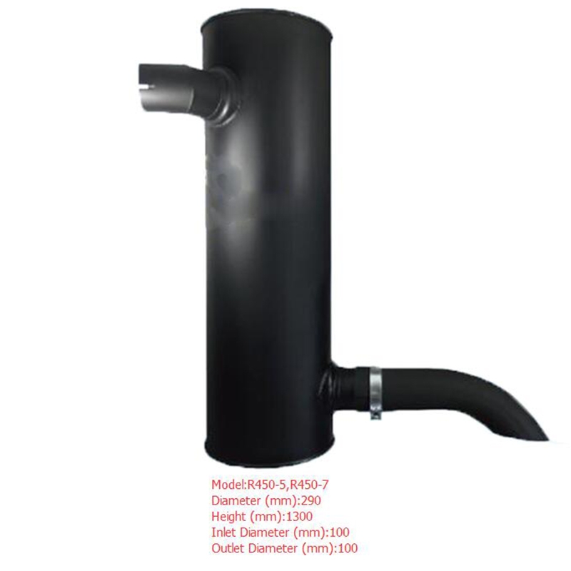 Ma?geschneidert für Hyundai Bagger R450-5 R450-7 - Muffler Silencer R450-5, R450-7