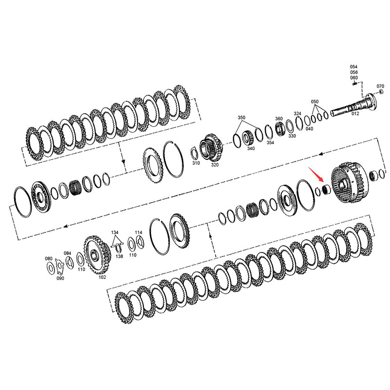 Hergestellt für ZF Getriebegetriebe 4WG180 4WG200 - Nadel ?rmel 0635303203 0635 303 203 0635-303-203 0635.303.203 4WG180, 4WG200, 6WG200