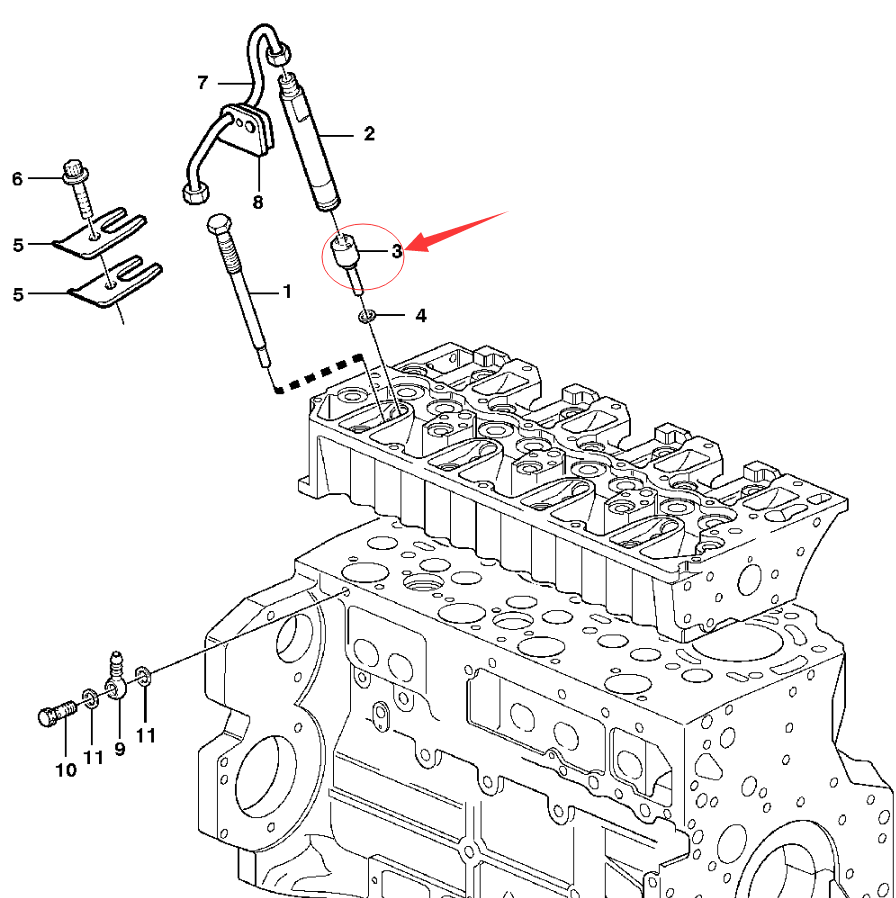 Optimiert für Volvo Penta TAD520 TAD720 D5A D7A EW140B - Nozzle 20524235 VOE20524235