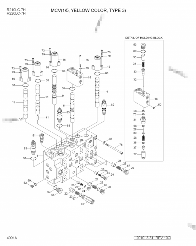 Kompatibel mit OEM Bagger Reliefventil Assy XKBF-00428 XKCG-00083 für R210LC-9 R290LC-7 R290LC-9 R305LC-7 R210LC9 R290LC7 R290LC9 R305LC7