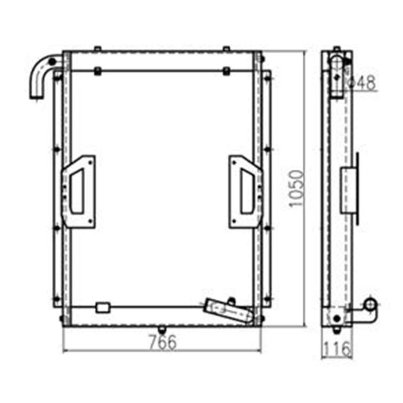 Direkter Ersatz für Hyundai Bagger R305-7 R290LC-7 R290LC-7H - ?lkühler 11N8-40222 11N8-42121 11N84022 11N842121 R305-7, R290LC-7, R290LC-7H