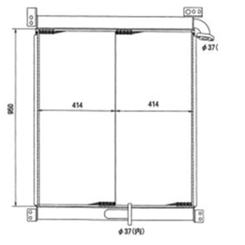 Perfekt für Komatsu PC310LC-5 PC310-5 PC300LC-5 PC300-5 PC300 Bagger - ?lkühler 207-03-51121 2070351121 PC310LC-5, PC310-5, PC300LC-5, PC300-5, PC300