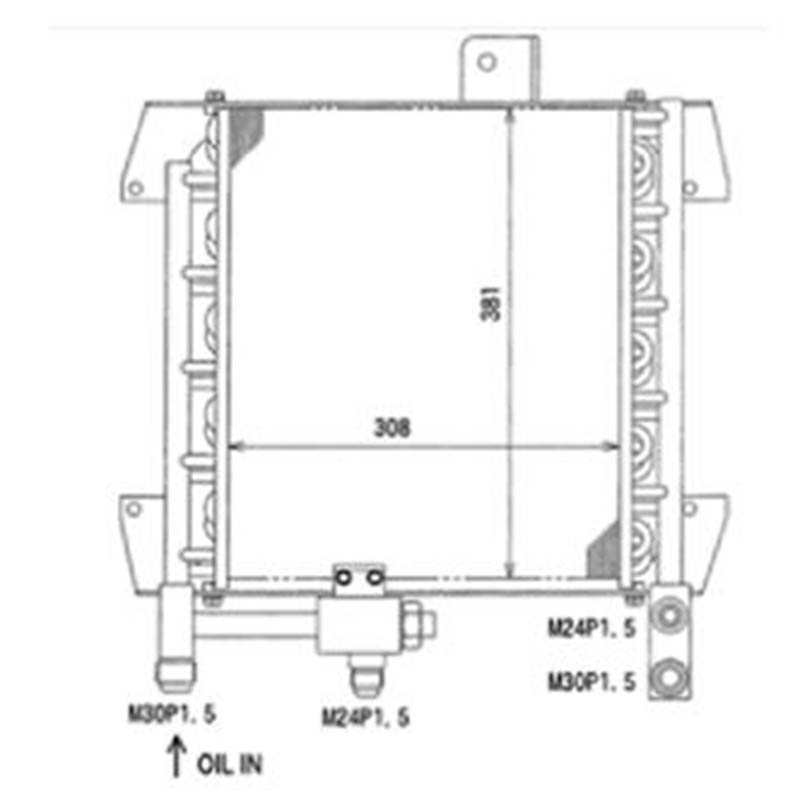 Perfekter Ersatz für Komatsu Bagger PC50UD-2 PC50UUM-2 PC50UU-2 PC50UG-2 - ?lkühler 20U-03-21112 20U032112 PC50UD-2, PC50UUM-2, PC50UUU-2, PC50UG-2