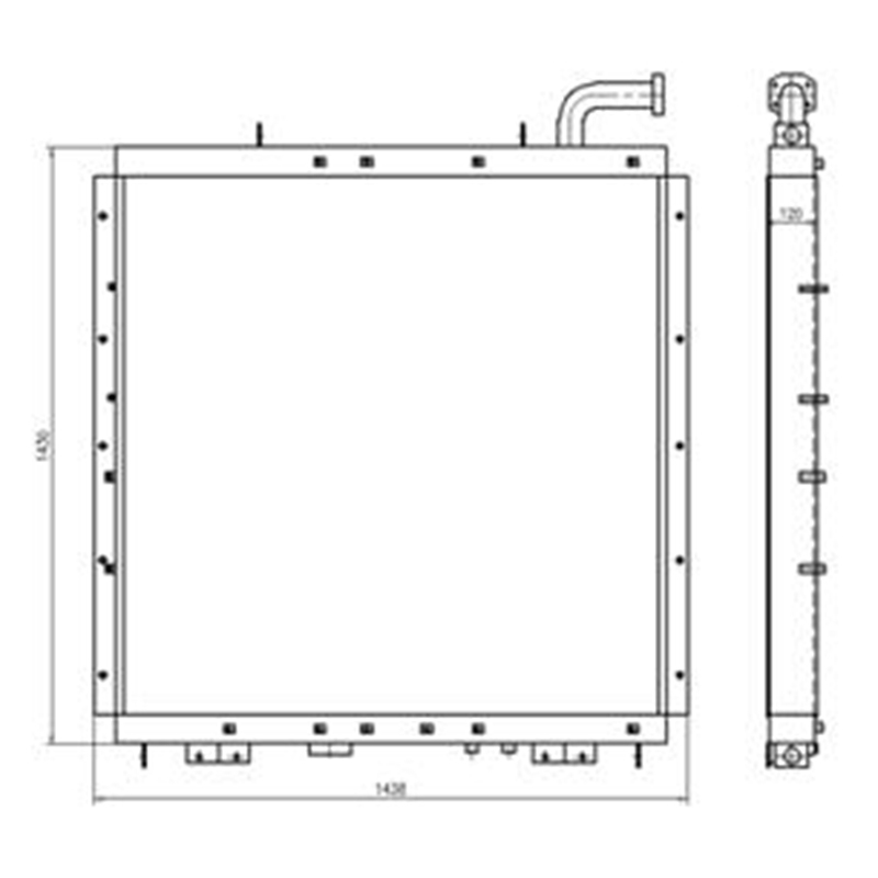 Direkter Ersatz für Komatsu PC1100-6 PC1250-7 PC1250-8 Bagger - ?lkühler 21N-03-31311 21N-03-41120 21N0331311 21N0341120 PC1100-6, PC1250-7, PC1250-8