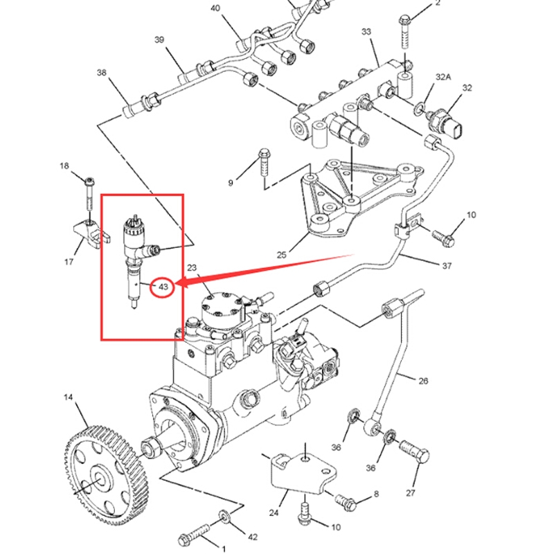 Ma?geschneidert für Caterpillar CAT 320D GC 320D L 323D L Motor C6.6 C6-6 - Original Injector GP-FUEL 320-0677 CA3200677