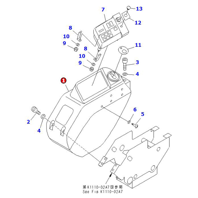 Perfekt für Komatsu Bagger PC128US-2 PC128UUU-2 PC158US-2 PC158USLC-2 - Panel Box 201-54-74390 2015474390 PC128US-2, PC128UUU-2, PC158US-2, PC158USLC-2