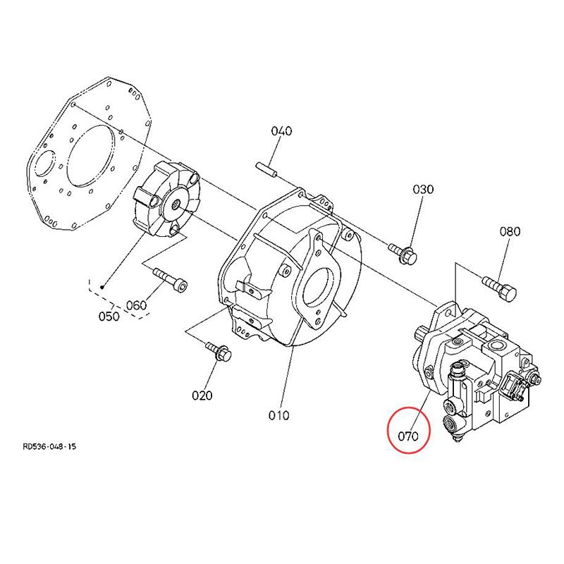 Hergestellt für Kubota Bagger U45 U45-3S U45-3ST U45S U45ST U50-3 - Kolben Pumpe Assy RD431-61110 RD431-61112 RD431-61115 RD441-61110 RD441-61114 RD43161110 RD43161112 RD43161115 RD44161110 RD44161114 U45, U45-3S, U45-3ST, U45S, U45ST, U50-3