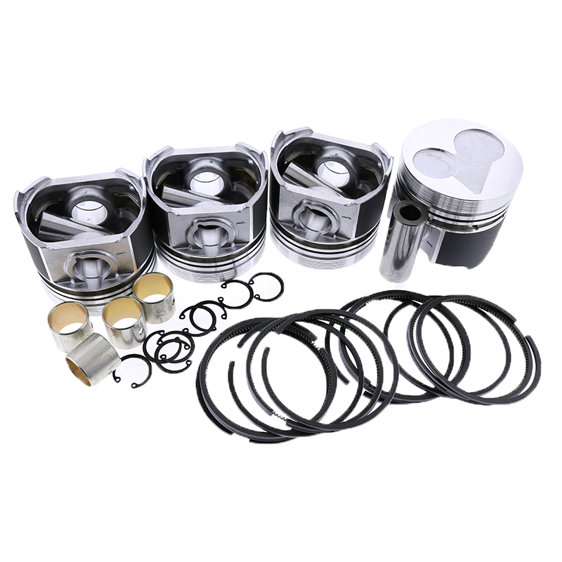 Passend für Kubota V2203 Indirekte Einspritzmaschine Bobcat 7753 763 773 S150 S160 331 334 341 5600 - Kolben Bausatz mit Ring 66 895 956 655 177 V2203 IDI 7753, 753, 763, 773, S150, S160, S175, 331, 334, 337
