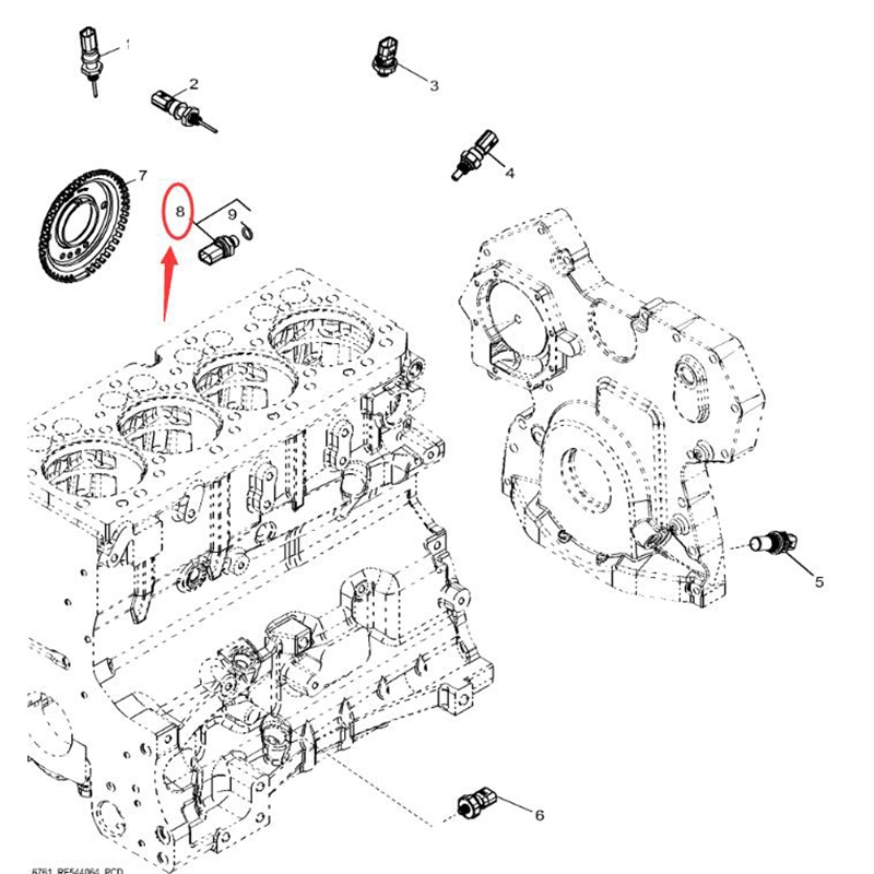 Ingenieur für John Deere 130G 160GLC 180GLC 210G 250GLC 290GLC 300GLC - Drucksensor RE548703 130G, 160GLC, 180GLC, 210G, 250GLC, 290GLC, 300GLC
