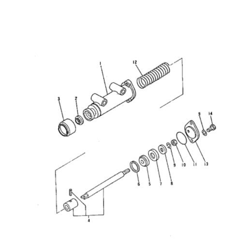 Entwickelt für Hyundai Hydraulic Crane HC25E HC50E - Sklavenzylinder ME053885 ME063716 HC25E, HC50E