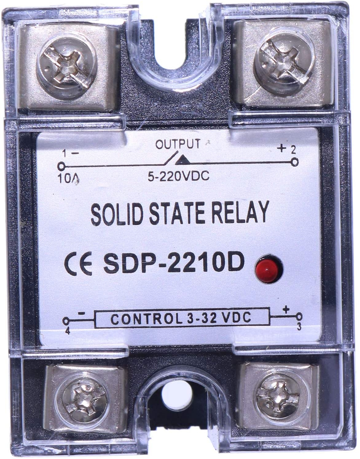 kompatibel mit Solid State Relay SSR DC-DC 10A 3-32VDC/5-220VDC 10A Ersetzen von Krydom D1D12/D2D12 SDP-2210D