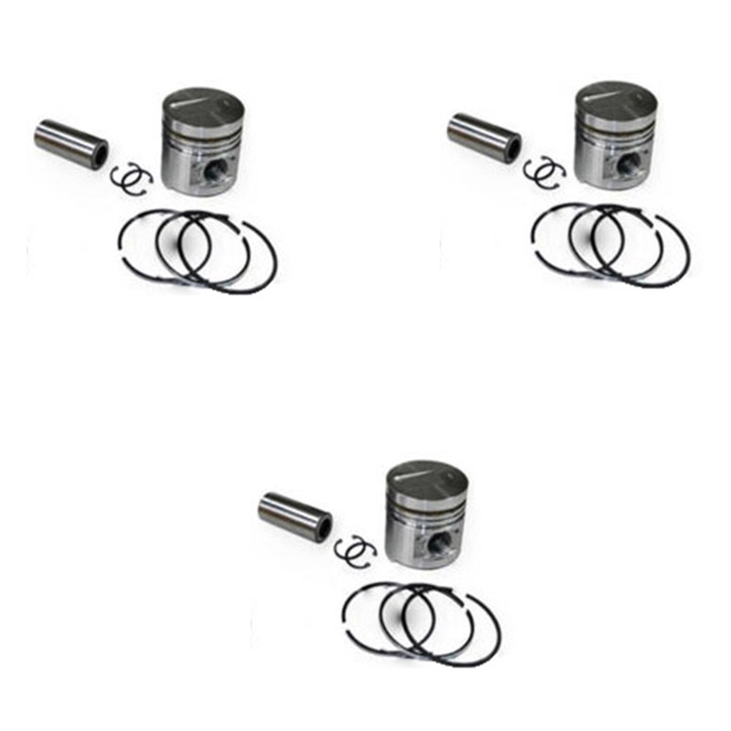 Ma?geschneidert für Yanmar 3D66 3TNV66 3TNA66 3TNE66 Motor Komatsu - STD 3 Set Kolben Mit Ring