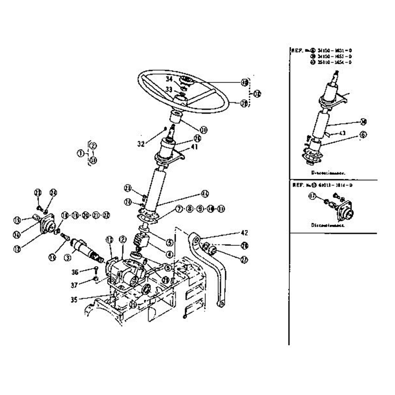 Hergestellt für Kubota Traktor L175 L185DT L185F L225DT L245DT L245F - Lenkassistenz H3520-99100 34159-16090 34150-16102 34150-16100 35240-16102 35240-16100 34209-16100 H352099100 3415916090 3415016102 3415016100 3524016102 3524016100 3420916100 L175, L18